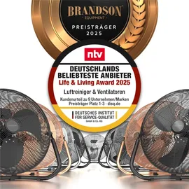 Brandson Windmaschine 34,5 cm Standventilator Kupfer