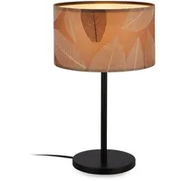 Briloner - Tischlampe Blätterdekor, Kabelschalter, E27, max. 10W, Lampe,