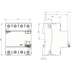 Siemens 5SV3344-6KL FI-Schutzschalter A 4polig 40A 0.03A 400V