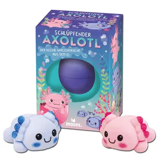 Moses moses. Schlüpfende Axolotl, magische Axolotl Spielfigur zum Ausbrüten, spannendes Kinderspielzeug in Überraschungsfarbe, neugierige Kids, Überraschung (Rosa Oder Blau)