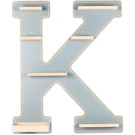 BOARTI Kinderregal Buchstabe K Holz grau