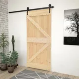 vidaXL Tür 100x210 cm Kiefer Massivholz