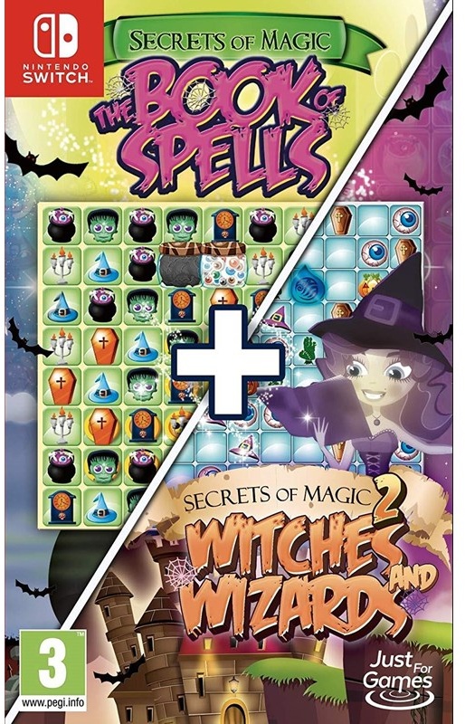 Secrets of Magic 1 & 2 - The Book of Spells + Witches and Wizards (Code in a Box) - Nintendo Switch - Puzzle - PEGI 3