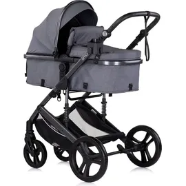 Chipolino Kinderwagen 3 in 1 Amore Babyschale Adapter Wickeltasche Fußabdeckung grau gemustert