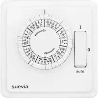 Suevia SU280439 Unterputz-Zeitschaltuhr analog Wochenprogramm 2200W IP20 EIN/AUTO/AUS-Programm