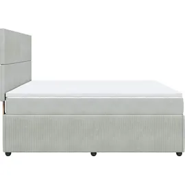 vidaXL Boxspringbett 180 x 200 cm Hellgrau
