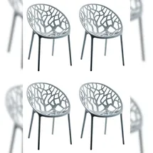 CLP Hope Gartenstuhl Sessel 59 x 59 x 80 cm grau 4 St.
