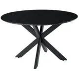 Esstisch Lynn | Oval | Schwarzer Marmor | Maßen:130 X 130 cm - Schwarz