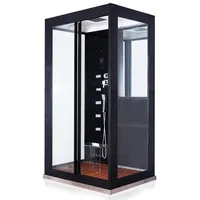 Home Deluxe Dampfdusche Mit Wasserfall Und Dampfsauna Luxory - 120 X 90 Cm Schwarz Dusche Dampfdusche Duschkabine Fertigdusche - Home Deluxe