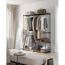 Songmics Garderobenständer offen 138 x 43 x 182 cm Braun