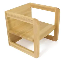 jan kurtz Kindertisch und Kindersessel Hugo 35 x 29 x 33 cm Buche massiv natur braun