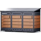 RS Trade Mülltonnenbox 3er 240 L anthrazit