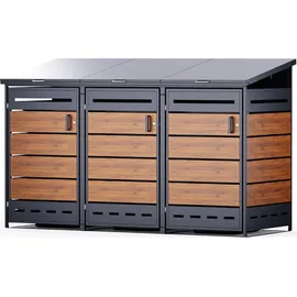 RS Trade Mülltonnenbox 3er 240 L anthrazit