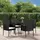vidaXL Polyrattan Garten-Essgruppe 5-tlg. schwarz inkl. Kissen 3185144