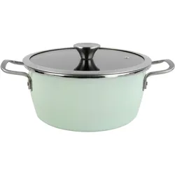 Magefesa Nordic – 28 cm großer Kochtopf mit Glasdeckel aus verglastem, emailliertem Stahl, geeignet für Induktion