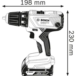 Bosch GSR 18V-21 Professional inkl. 2 x 2 Ah + L-Boxx 06019H1008