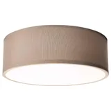 EINLICHT Fabric Deckenleuchte, Stoffschirm Taupe, Ø30 cm x 10 cm, E27, 40 W