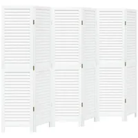 VidaXL Raumteiler 6-tlg. 40 x 160 cm Weiß