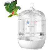 Tragbarer Runder Käfig Für Vögel - Vogelträger -Reisekäfig Mit Haken, Trennwand (mit Füßen) Und Schubladenschalen, Kleine Vogelkasten Für Kanarien, Brudeln, Finken