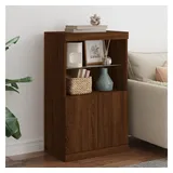 vidaXL Sideboard mit LED-Leuchten Braun Eichen-Optik 60,5x37x100 cm