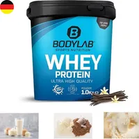 Bodylab24 Whey Protein Pulver, Eiweißpulver, Vanille, 1 KG