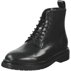 GANT Herren Schuhe - Boggar, Schnürboots, Stiefeletten, Echt Leder, Logo Schwarz EUR 45