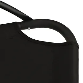 vidaXL Garten-Hängestuhl Schwarz 2-Sitzer