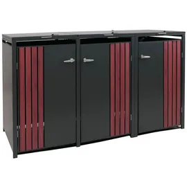 Proregal Mülltonnenverkleidung 122 x 200 x 84 cm anthrazit