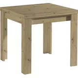 Kulissentisch >Monzi< (ausziehbar bis 136cm) in asteiche - 80/136x78x80cm (BxHxT) - Braun