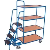 VARIOfit Kommissionierwagen mit 4 Ladeflächen hoch