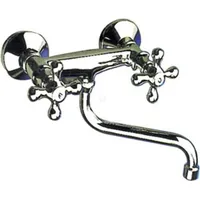 Demm Spültischarmatur Wandarmatur Zweigriff Sterling Nostalgie chrom 2310 045 x 2310, 04531.001.C