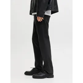 JACK & JONES "JPSTCLARK FINN PANTS SN", Herren, Gr. 36, Länge 32, schwarz, Web, Obermaterial: 97% Baumwolle, 3% Elasthan, unifarben, regular fit lang, Hosen 5-Pocket-Hose