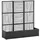 Outsunny Polyrattan Hochbeet mit Rankgitter 103 x 29 x 103 cm Schwarz