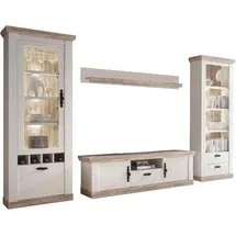 Home Affaire Wohnwand Florenz, (Set, 4-St), im romatischen Landhauslook weiß