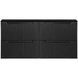 [en.casa] Waschtischunterschrank Skelbolu 120,4 x 59,5 x 40 cm Schwarz