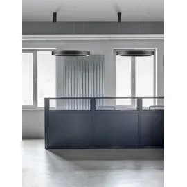Nova Luce Morbido 1-flg. Ø 80 cm schwarz