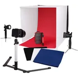 Caruba Portable Fotostudio mit separaten LED-Lampen 40x40x40cm,