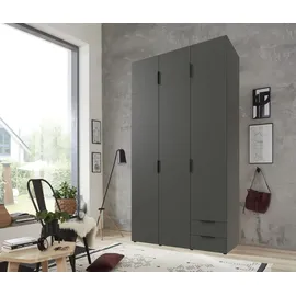 WIMEX Kleiderschrank WIMEX "Modena", grau (schwarz), B:120cm H:225cm T:54cm, Spanplatte, Schränke, Kleiderschrank, Drehtüren-Schrankprogramm