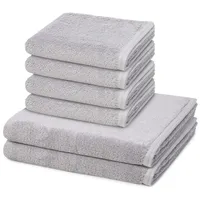VOSSEN Vegan Life Handtuch-Set (6-teilig) Shadow Silber