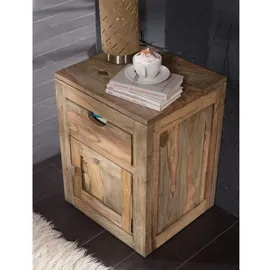 MASSIVMOEBEL24.DE Sheesham Rollcontainer 45x40x60 grau