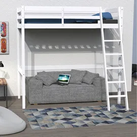 le quai des affaires Hochbett Studio, 90x190 + 1 Bettkasten / Weiß/