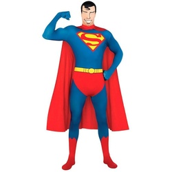 Rubie ́s Kostüm Superman Ganzkörperanzug, Original lizenziertes ‚Superman‘ Kostüm blau L