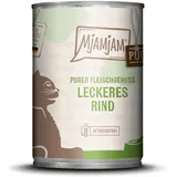 MjAMjAM Purer Fleischgenuss 400g Dose Katzennassfutter 6 x 400 g - leckeres Rind pur