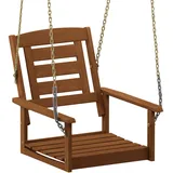 Furinno Tioman Outdoor Schaukel mit Kette, natur, 68,07 x 59,94 x 59,9 cm, Holz