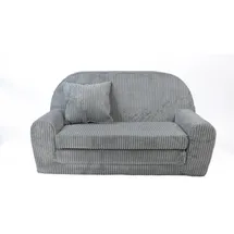 FORTISLINE Kindersofa Rosalia Mini 78 x 45 x 40 cm Textil hellgrau