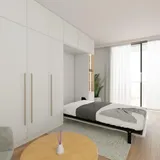 WallBedKing Schrankbett, Weiß, Holz, Rechteckig,Rechteckig, 120x200 cm, Schlafzimmer, Betten, Klappbetten