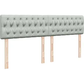 vidaXL Boxspringbett 180 x 200 cm Hellgrau