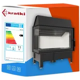 EEK A Kamineinsatz Zibi 12 L/BS 11kW Heizeinsatz links verglast  kaminöfen Ø 180
