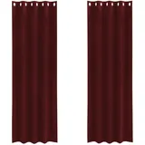 vidaXL Verdunkelungsvorhänge 2 pcs Weinrot 140 x 225 cm Samt