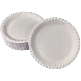 LogiPack GeRo 100 flache Pappteller weiß rund Durchmesser 18 cm